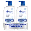 Clean Head & Shoulders Classic Clean Dandruff Shampoo Twin Pack,