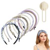 VEGCOO 8Pcs Fashion Headbands for Women Girls, Pearl Headbands for
