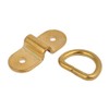 Sourcingmap 4/5" D Ring Brass Surface-Mounted Tie Down Lashing Ring