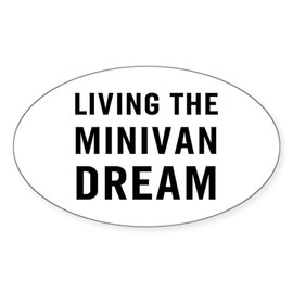 CafePress Living Minivan Oval Car Bumper Sticker(10-Pack)
