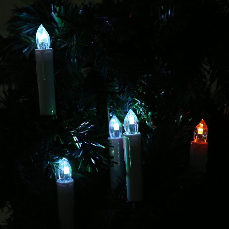 10x LED Flameless Cordless Candles Light with Clips Home Wedding