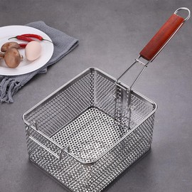 Skingwa Deep Fryer Basket with Handle (#3: 20 x 22.5 x 13cm/7.8"x8.8"x5.1")
