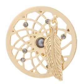 Morella Women's Amulet, Coins 33 mm, Zirconia Stones, Copper