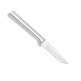 RADA Cutlery Peeling Paring Knife (R102), 2.5" Stainless Steel Hollow Ground Blade, Made in USA, Silver Handle, Pack of 6