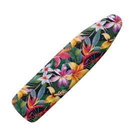 Vanideaoty Hibiscus Ironing Board Covers Standard Size Stain Resistant Iron Board Replacement Cover Decoration