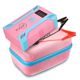 XoooX A17 Portable Car Jump Starter Kit with Built-in Tire Pump; Jumper Cables with 12V Jump Start Battery Pack; Portable Battery Charger for USB/USB-C Devices; LED Light and Hard Case