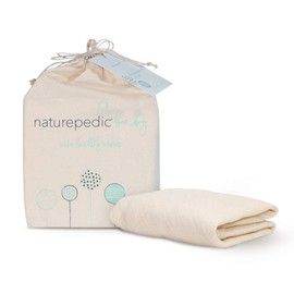 Naturepedic Organic Crib Mattress Cover - Skin Friendly, Breathable & Absorbent Crib Mattress Protector - Removable Mattress Pad for Baby and Toddler Bed - Fitted Ivory