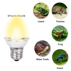 YCSSSD 75W Uva Uvb Reptile Light Bulb Habitat Basking Heat Full Spectrum Sun Lamp Turtle Tank Accessories Sunbathe for Lizard Amphibians (3-Pack)