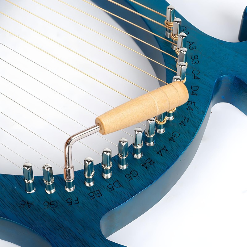 Hordion Lyre Harp Tuning Wrench, L-Shape Harp Tuning Tool for