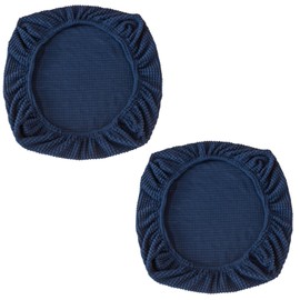 Chair Cover, For Office, Stretch, Chair Seat, Removable, Washable, Set of 2 (Dark Blue)