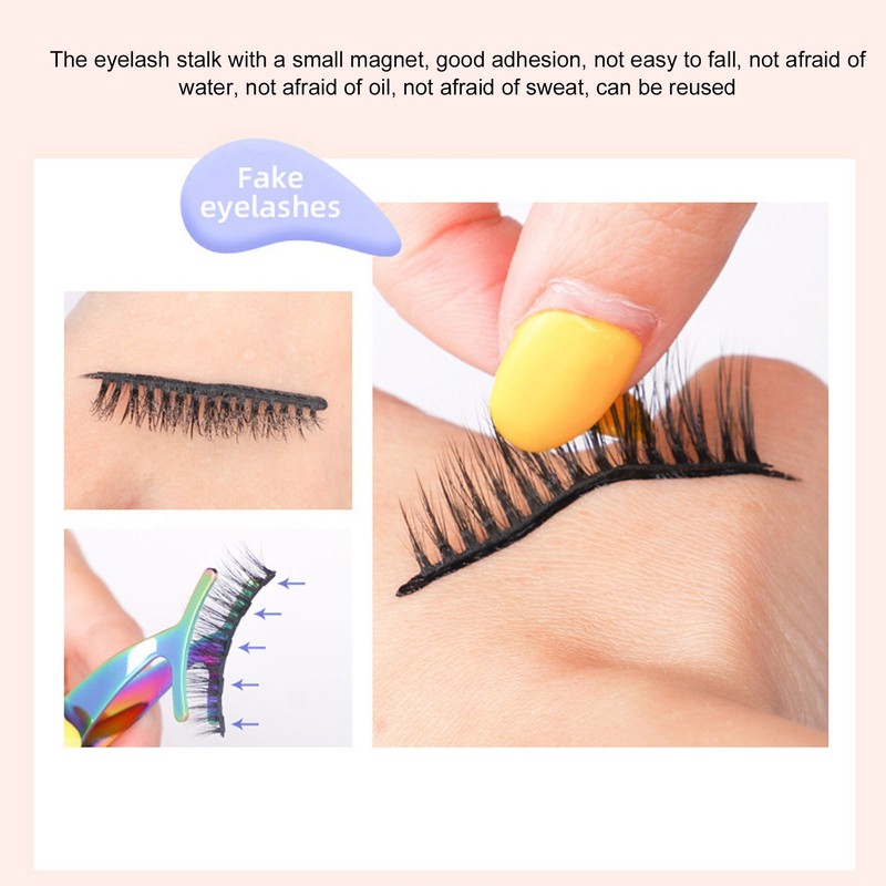 5 Pairs Magnetic Lashes with Eyeliner Kit Glue Free Waterproof