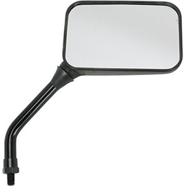 Emgo Universal Rectangular Mirror - GP Deluxe - Short Stem - Black - 130mm x 85mm - 10mm Thread - Right