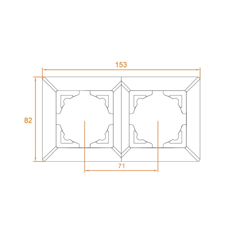 Frame 2-fold, series G1 pure white