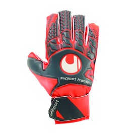 Uhlsport Torwarthandschuhe Aerored Soft SF, Dark grau/Fluo rot/weiß, 8, 101106002