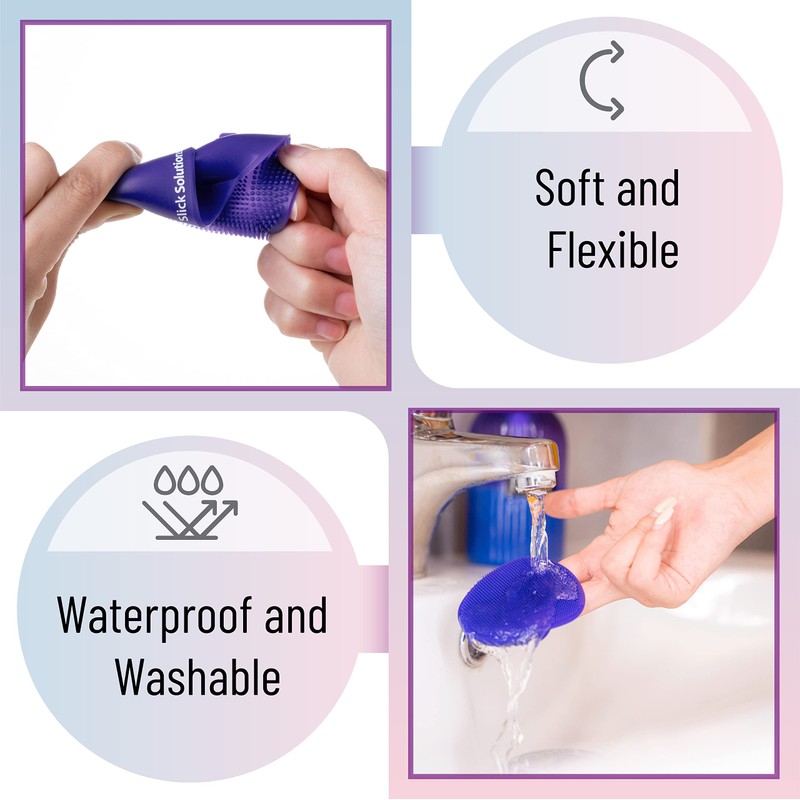 Slick- Silicone Facial Cleansing Brush, 4 Pack, Silicone Face Scrubber
