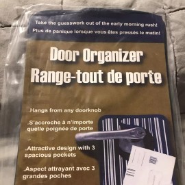 Readon 13” Canvas 3 Pocket Door Knob Door Organizer Office Home Locker Reminder To Take