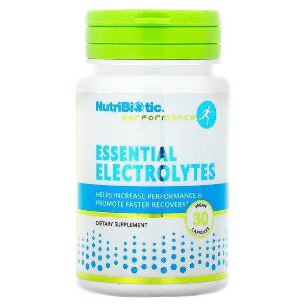 NutriBiotic Performance, Essential Electrolytes, 30 Vegan Capsules