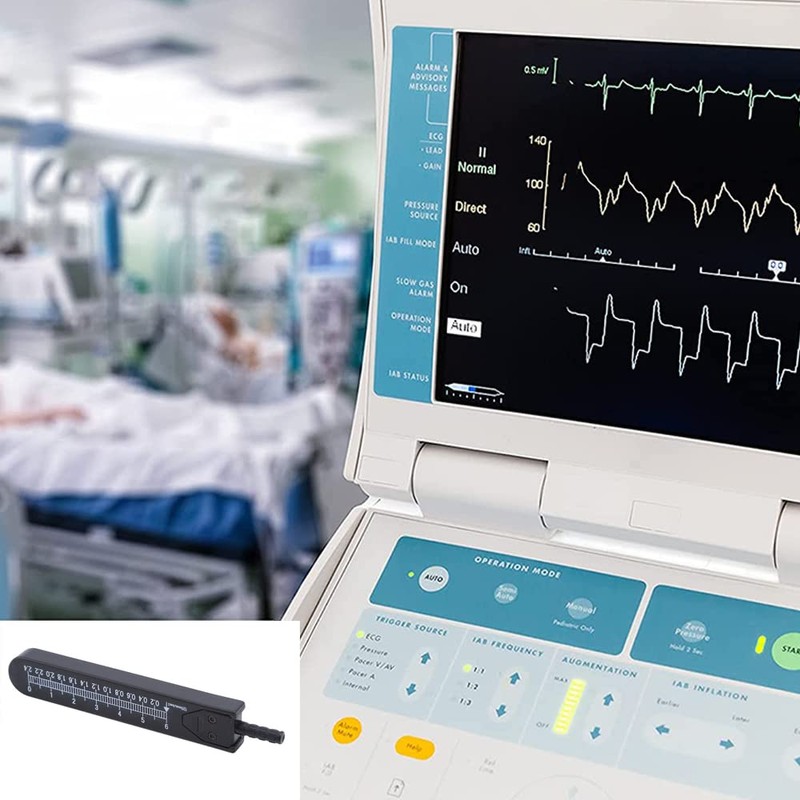 ECG Vernier Caliper ECG Ruler Black Electrocardiogram Divider with Adjustable