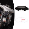 MZYPARTS Motorcycle 6" Black Wave Windscreen Wind Splitter Windshield For