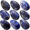KYEYGWO Sodalite Healing Crystal Egg Set, Polished Oval Ball Gemstone