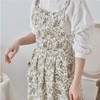 Floral apron dress, cafe workshop apron, flower apron, floral apron / 플로럴 앞치마 원피스 카페 공방앞치마 플라워 에이프런 꽃무늬앞치마