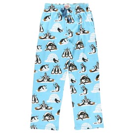 Lazy One Funny Ocean Pajama Pants For Men, Men's Separate Bottoms, Lounge Pants, Penguin (Out Cold, Medium)