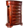 Hives and Honey Patricia Etched Glass Mahogany Jewelry Chest Jewelry