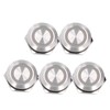5Pcs Momentary Push Button Switch Metal Auto Reset Ultra Thin