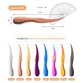 ADORAMBLING Shrimp Deveiner Tool Multi-Colored Shrimp Peeler and Deveiner Tool Stainless Steel Shrimp Cleaner Seamless Shrimp Peeler Shrimp Deveining tool Knife for Easy Shrimp Deveining (Gold)