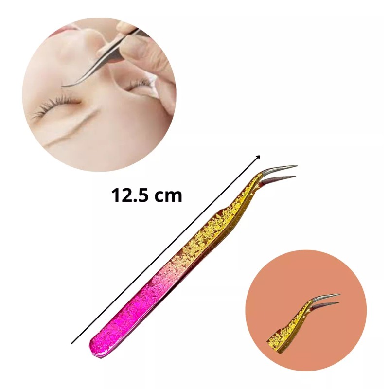 globalnail Pinzas 3 Pzs Pestañas Volumen Ruso Curva Y Recta