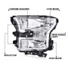 PIT66 Headlight Assembly Compatible with 2015 2016 2017 Ford F150
