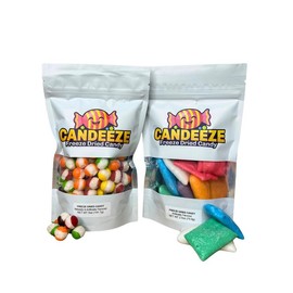 Candeeze Crunchy Candy Duo Pack - Freeze Dried Candy (Rainbow Crunch & Air Crunch) - Normal or Sour: Normal Rainbow + Air Crunch