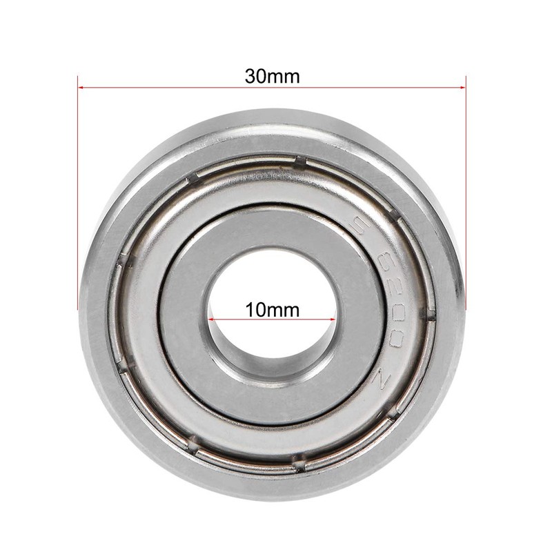 sourcing map S6200ZZ Stainless Steel Ball Bearing 10x30x9mm Double Shielded