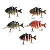 Segmented Fishing Lure Hard 6 Sections with High Carbon Treble