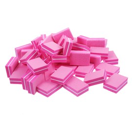 WOONEKY 50 pcs Mini Double-Sided Nail Buffer Blocks Professional Manicure Nail Files for Fingernail and Toenail Care Soft Sponge for Home and Salon Use