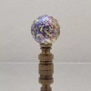 BALL Glitterbomb Blue Speckled 1" Ball Lamp Finial Nickel/Polishe -
