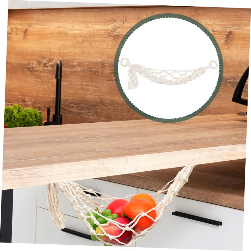 STOBAZA Hanging Fruit Basket Kitchen Woven Hammock Vegetable Net Household