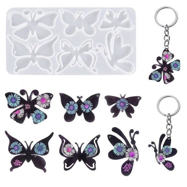 Nifocc Earrings Resin Molds Jewelry Casting Molds Butterfly Pendant Silicone