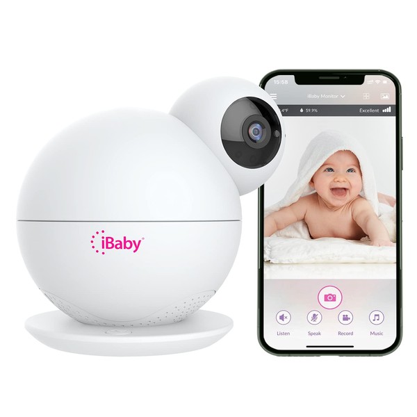 iBaby M8L WiFi Baby Monitor with Camera & Audio: Sleep Tracking, Motion Alerts, Wireless 360º Pan 110º Tilt, Temperature Sensor, 1080PFull HD Video, Night Vision, Support Multi-User on Smartphone APP