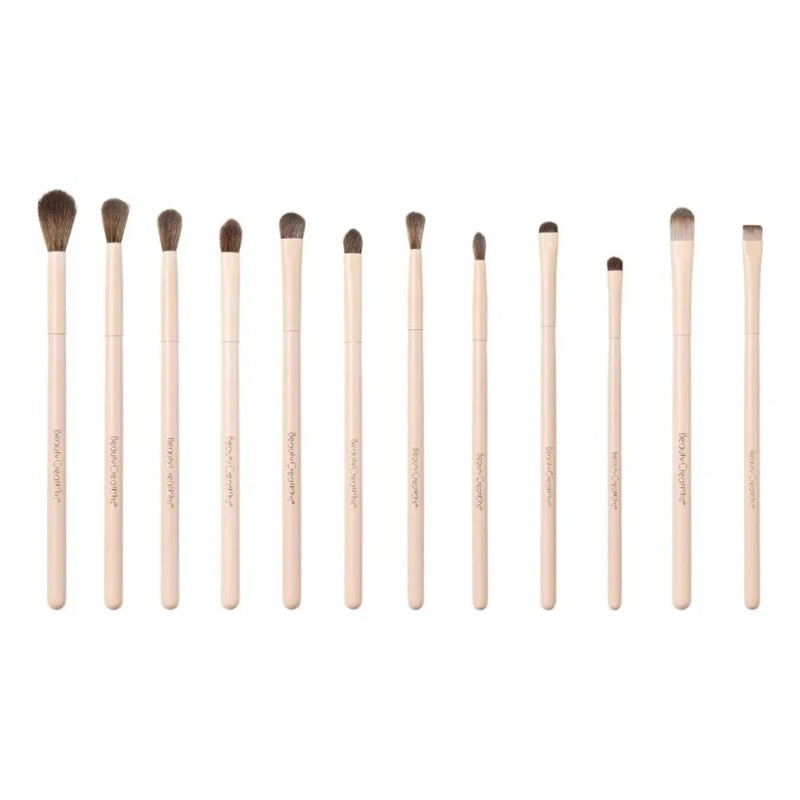 Set De Brochas De Maquillaje Para Ojos 12 Piezas Nude