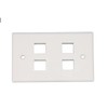Ethernet Wall Plate 4 Port, Cat 6 Ethernet Wall Outlet