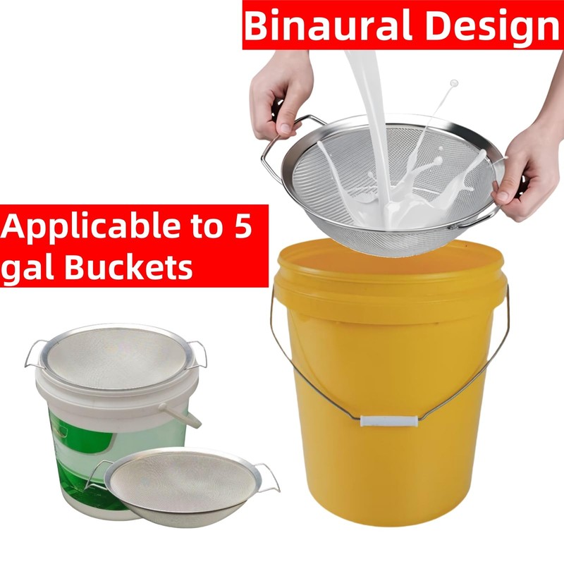 2 Pcs Fine Mesh 60 mesh Stainless Steel Paint Filter