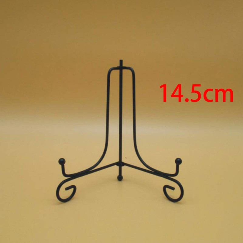 SagaSave 1PC Table Top Easel, Black Iron Easel Plate Decorative