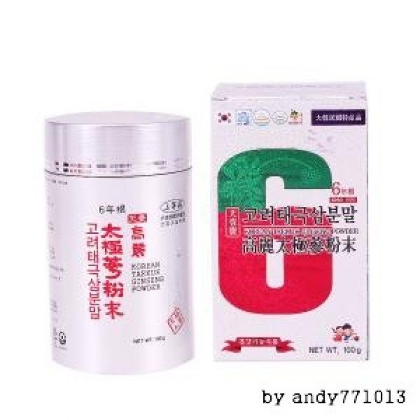 100 Korean Taegeuk hemp powder Cheonilbo 100g 6-year-old root / 100 고려태극삼분말 천일보 100g 6년근