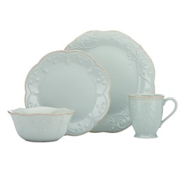 Lenox French Perle 4-Piece Place Setting, Ice Blue,12 oz