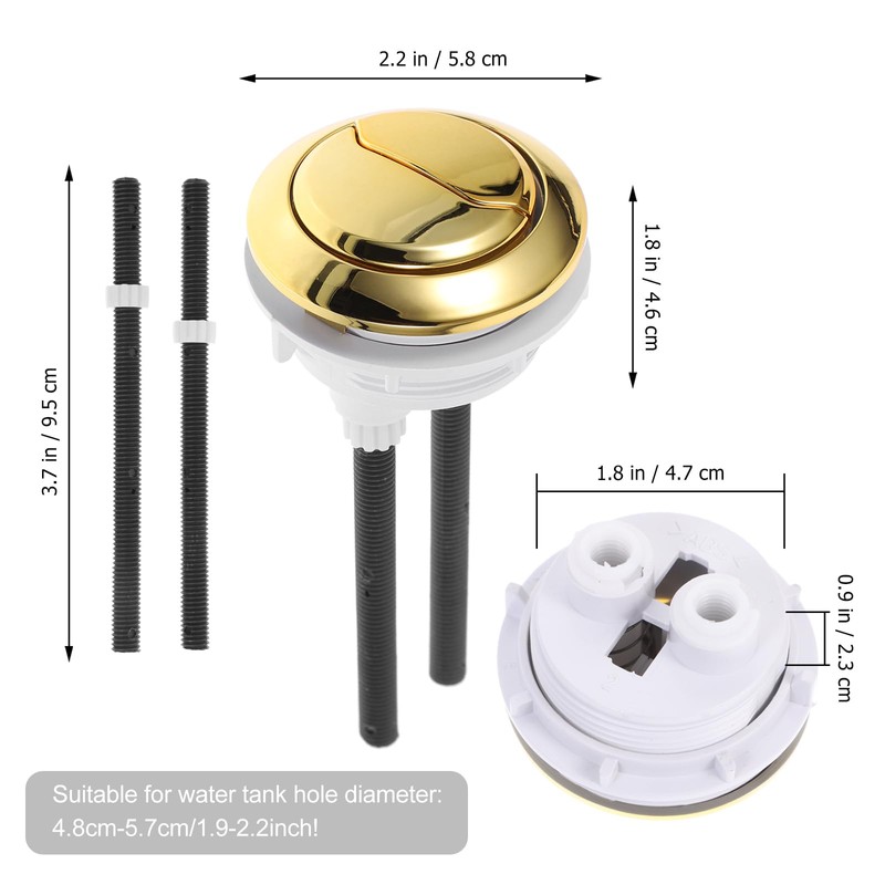 DOITOOL Dual Flush Toilet Push Button,48mm Flushing Toilet Button Thread
