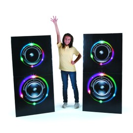 Fun Express Dance Party Speaker Stand Ups for Party - Party Decor - Large Decor - Floor Stand Ups - Party - VBS Vacation Bible School Supplies/Decor - 2 Pieces