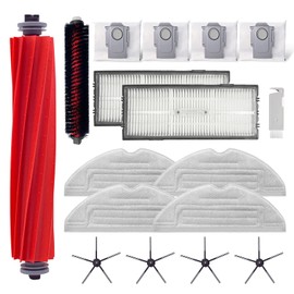 Home Times Accessory Kit for Roborock S7 Pro Ultra/Roborock S7 MaxV Ultra, 1 Roller Brush, 1 Self Cleaning Brush, 2 HEPA Filters, 4 Side Brush, 4 Wipes, 4 Dust Bags