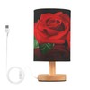 Mnsruu Small Table Lamp for Bedroom Bouquet of Red Roses