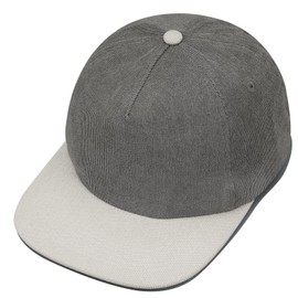 Clakllie Unisex Trucker Hats Flat Brim Baseball Cap Soft Top Hip Hop Dancing Cap Adjustable Snapback Cap Corduroy,Light Grey